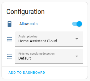 Voice over IP 集成 - Allow calls