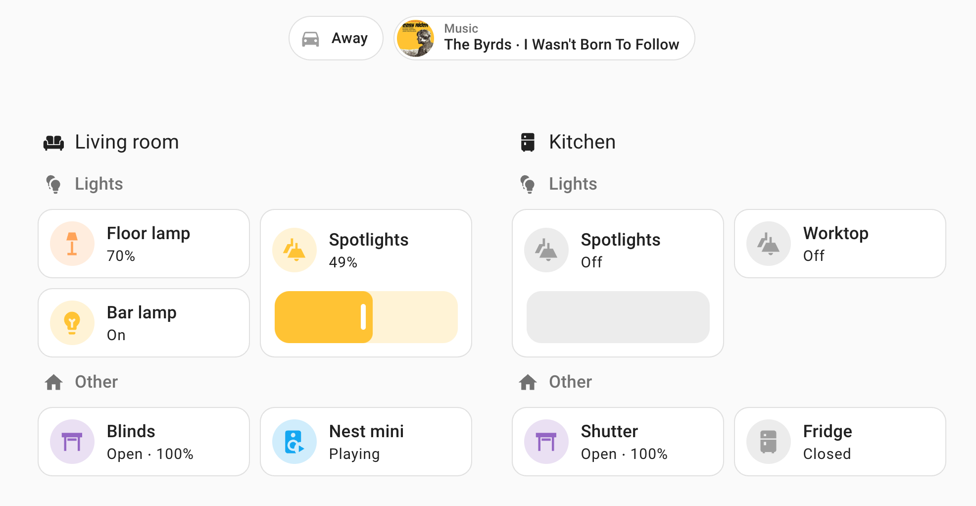 使用标题和字幕显示仪表盘的屏幕截图
