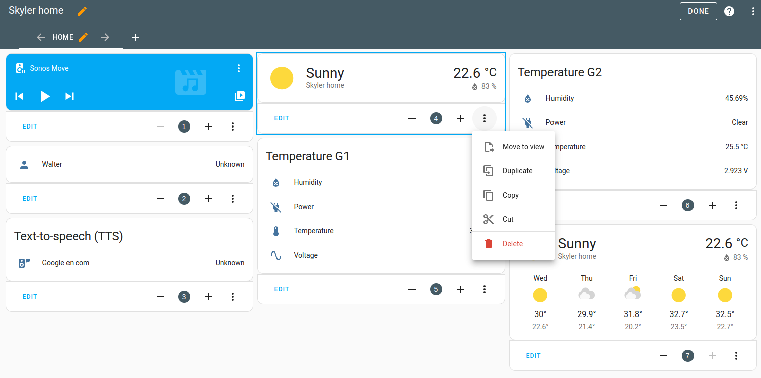 仪表盘 - 删除卡片