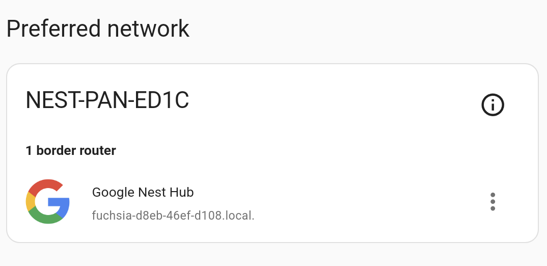 Home Assistant thread google br